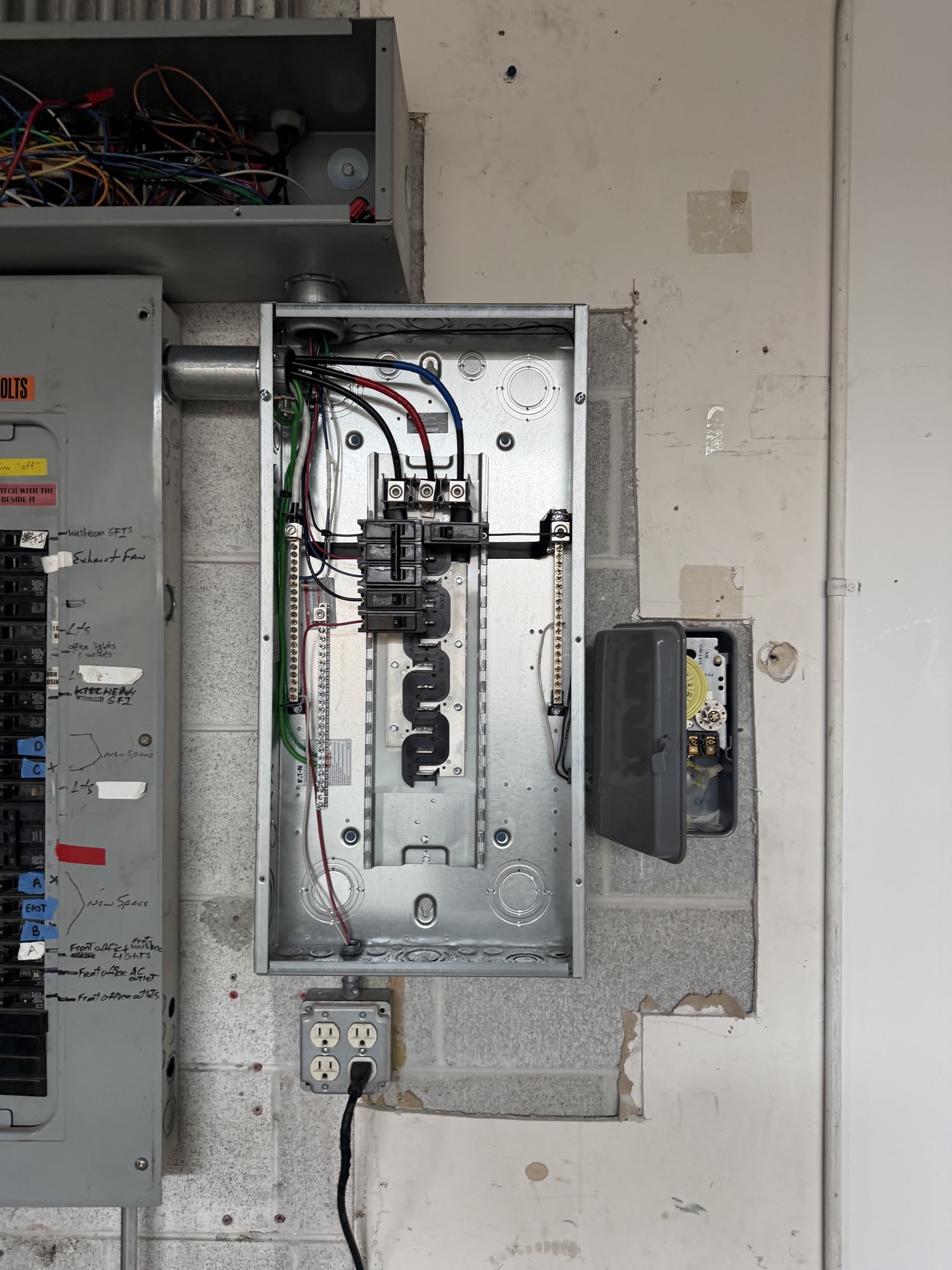 Commercial panel install in progress