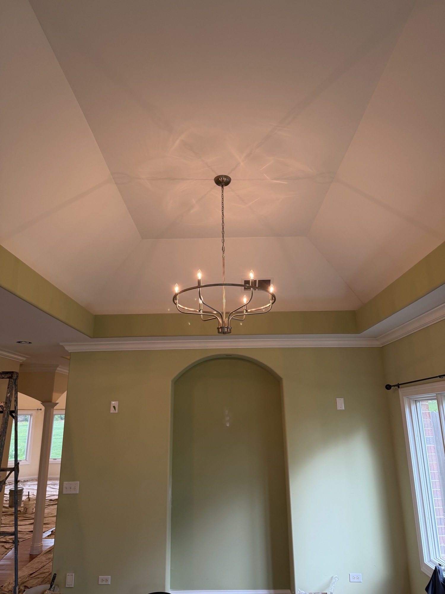 Vaulted ceiling chandelier