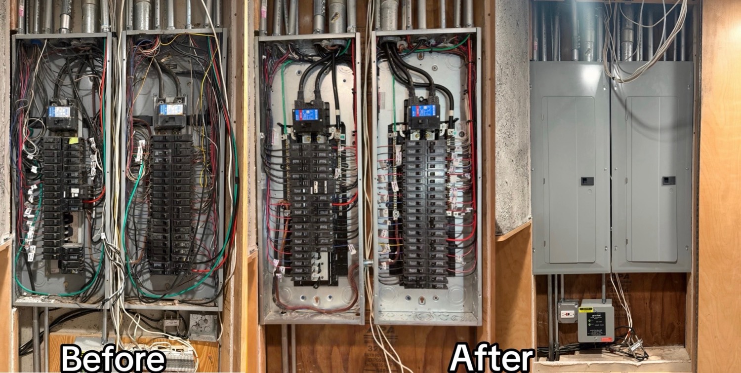 Two old panels replaced and covers on