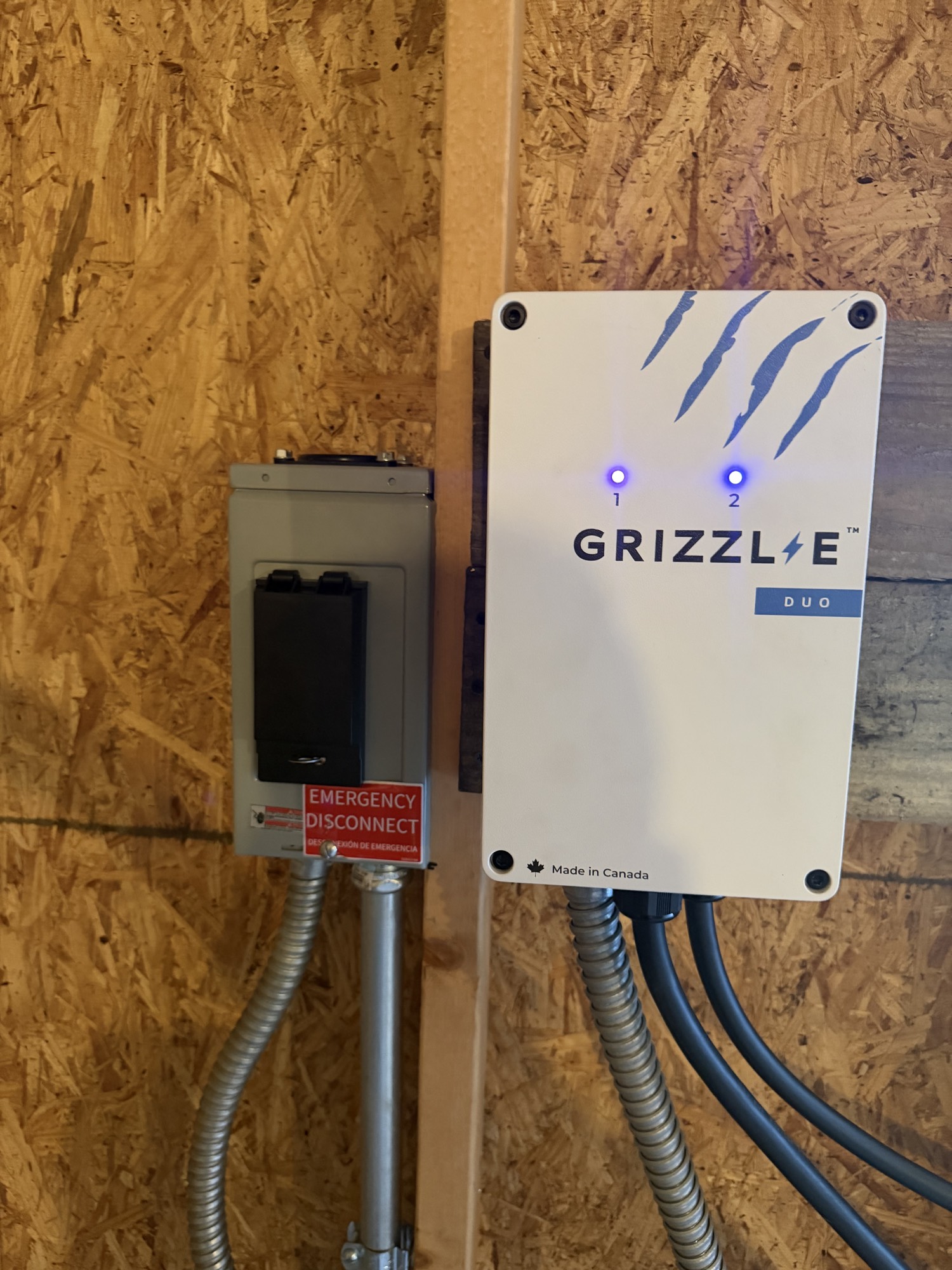 Installed EV charger